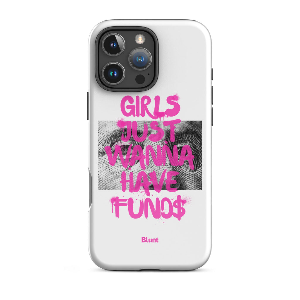Fund$ White iPhone Case