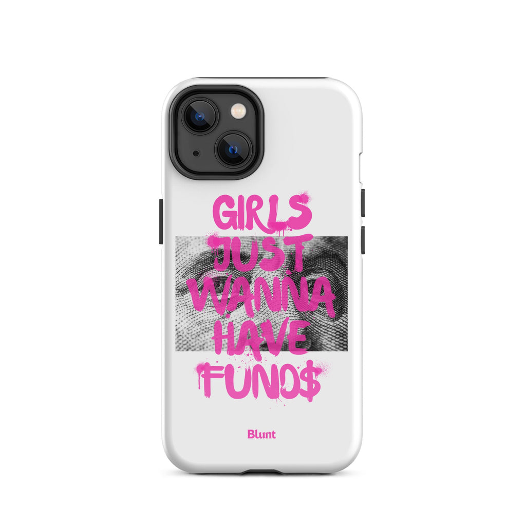 Fund$ White iPhone Case