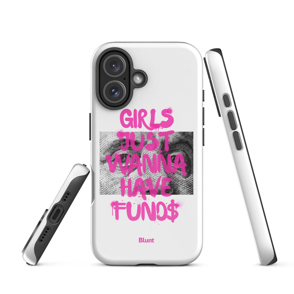 Fund$ White iPhone Case