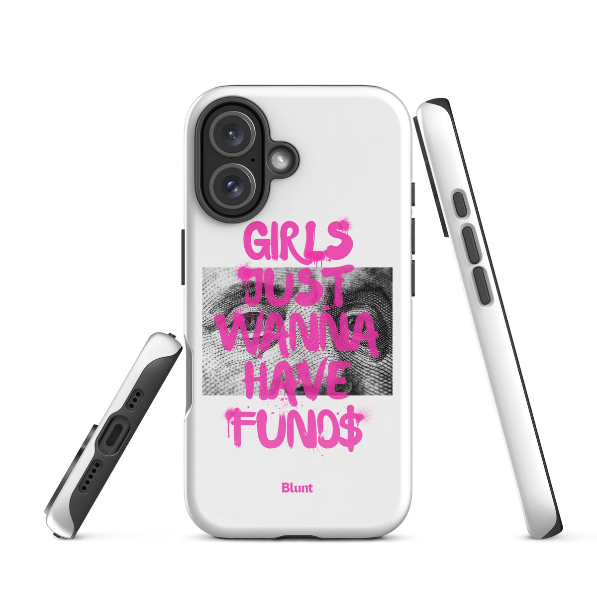 Fund$ White iPhone Case