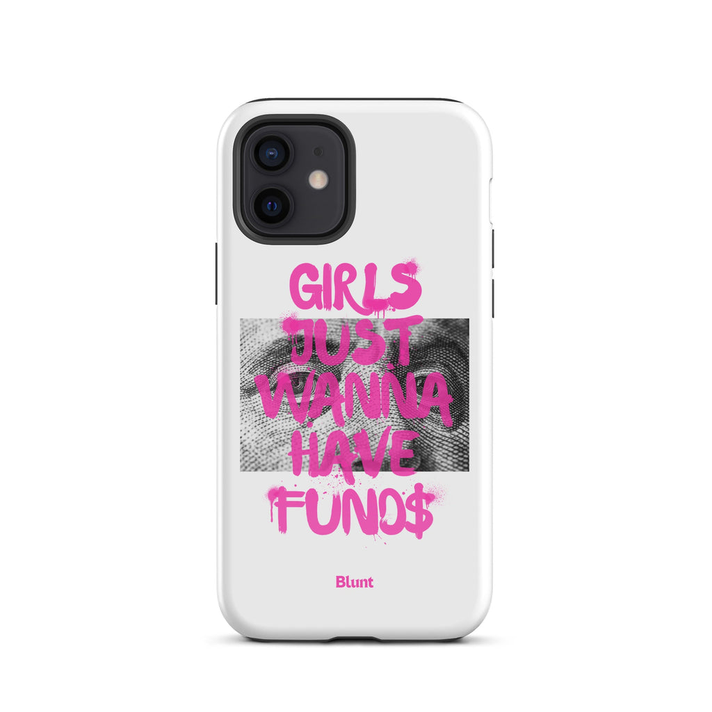 Fund$ White iPhone Case