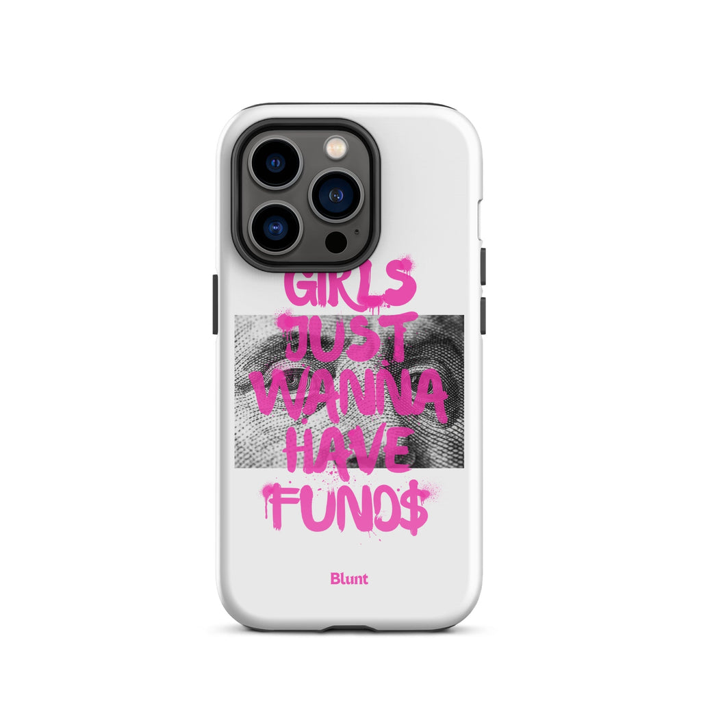 Fund$ White iPhone Case