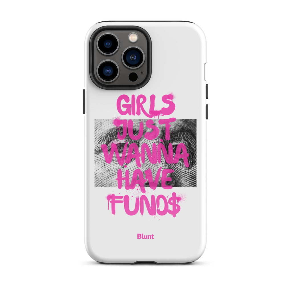 Fund$ White iPhone Case