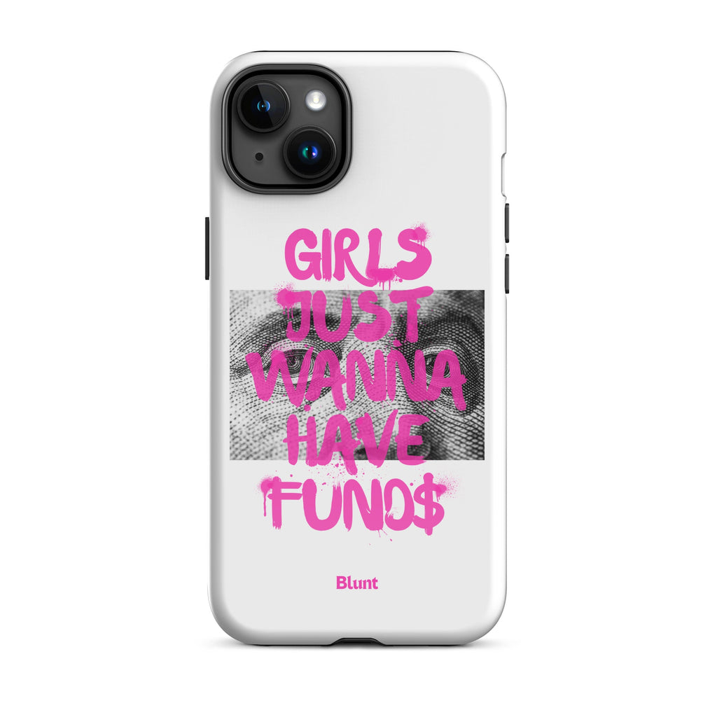 Fund$ White iPhone Case