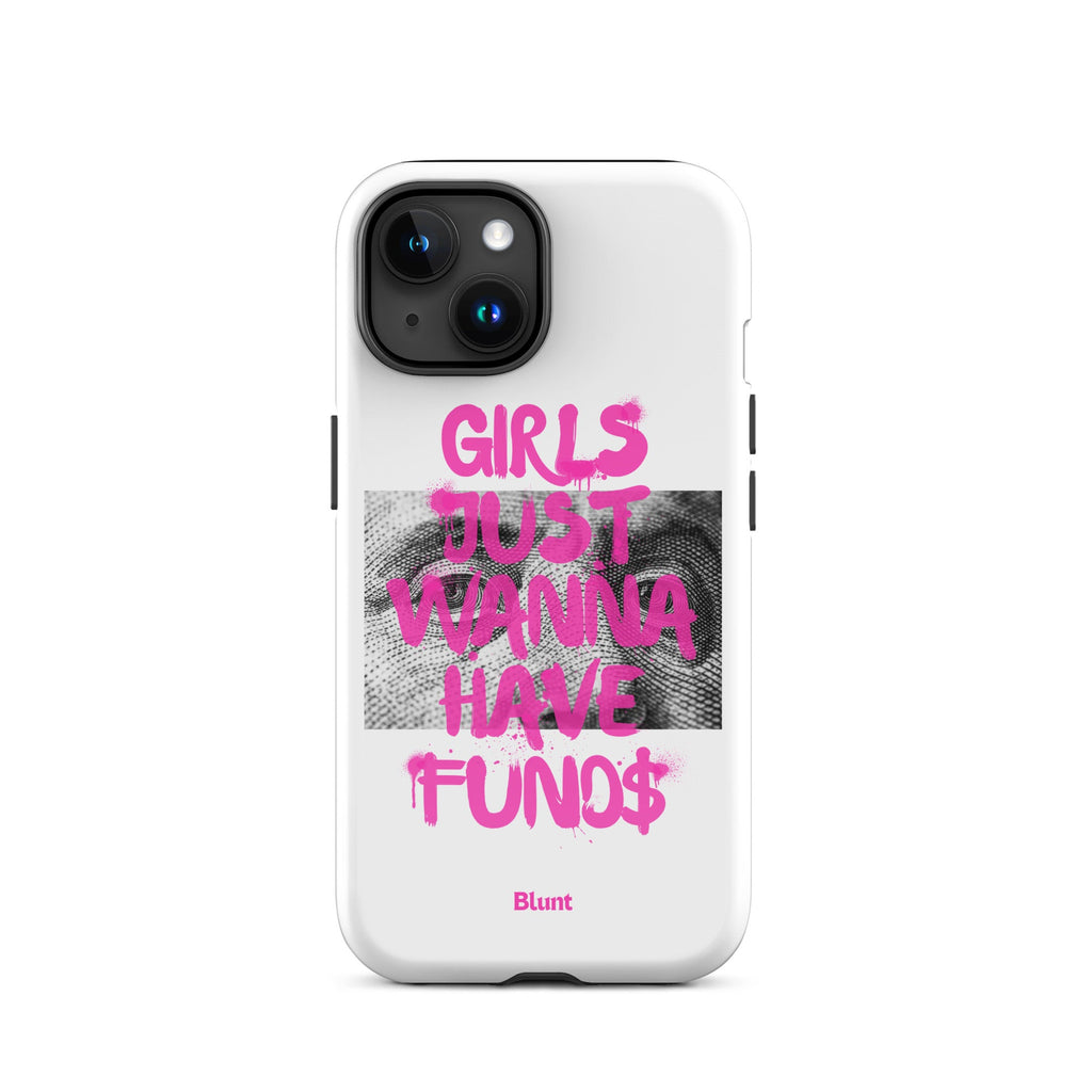 Fund$ White iPhone Case
