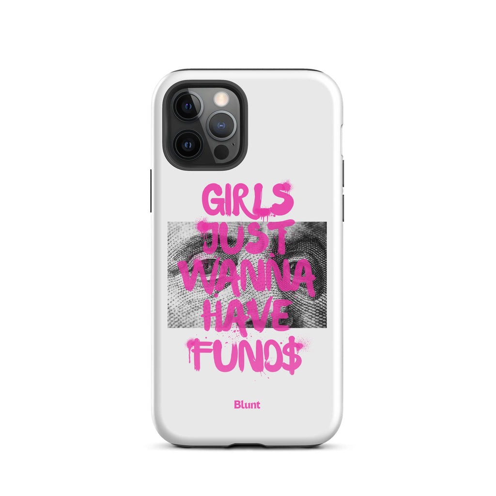 Fund$ White iPhone Case