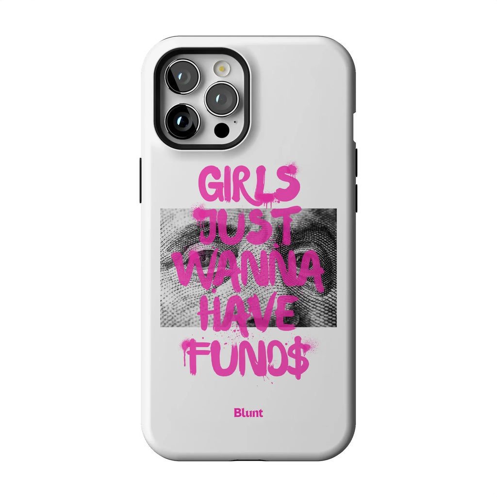 Fund$ White iPhone Case