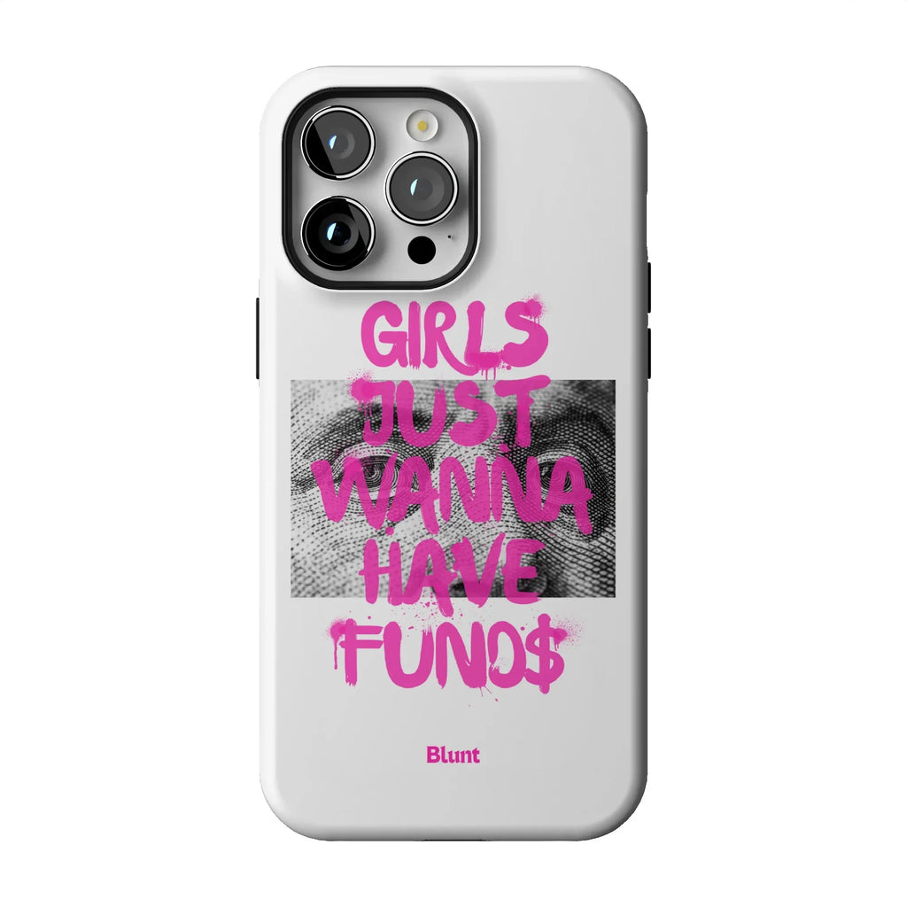 Fund$ White iPhone Case