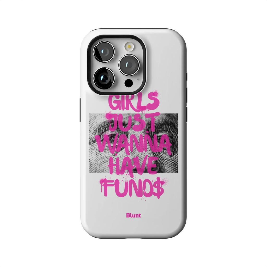 Fund$ White iPhone Case