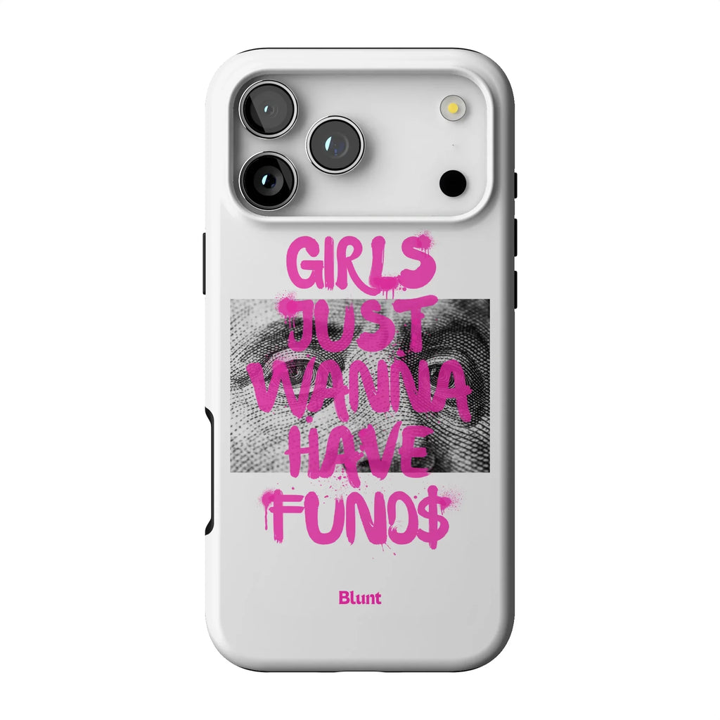 Fund$ White iPhone Case