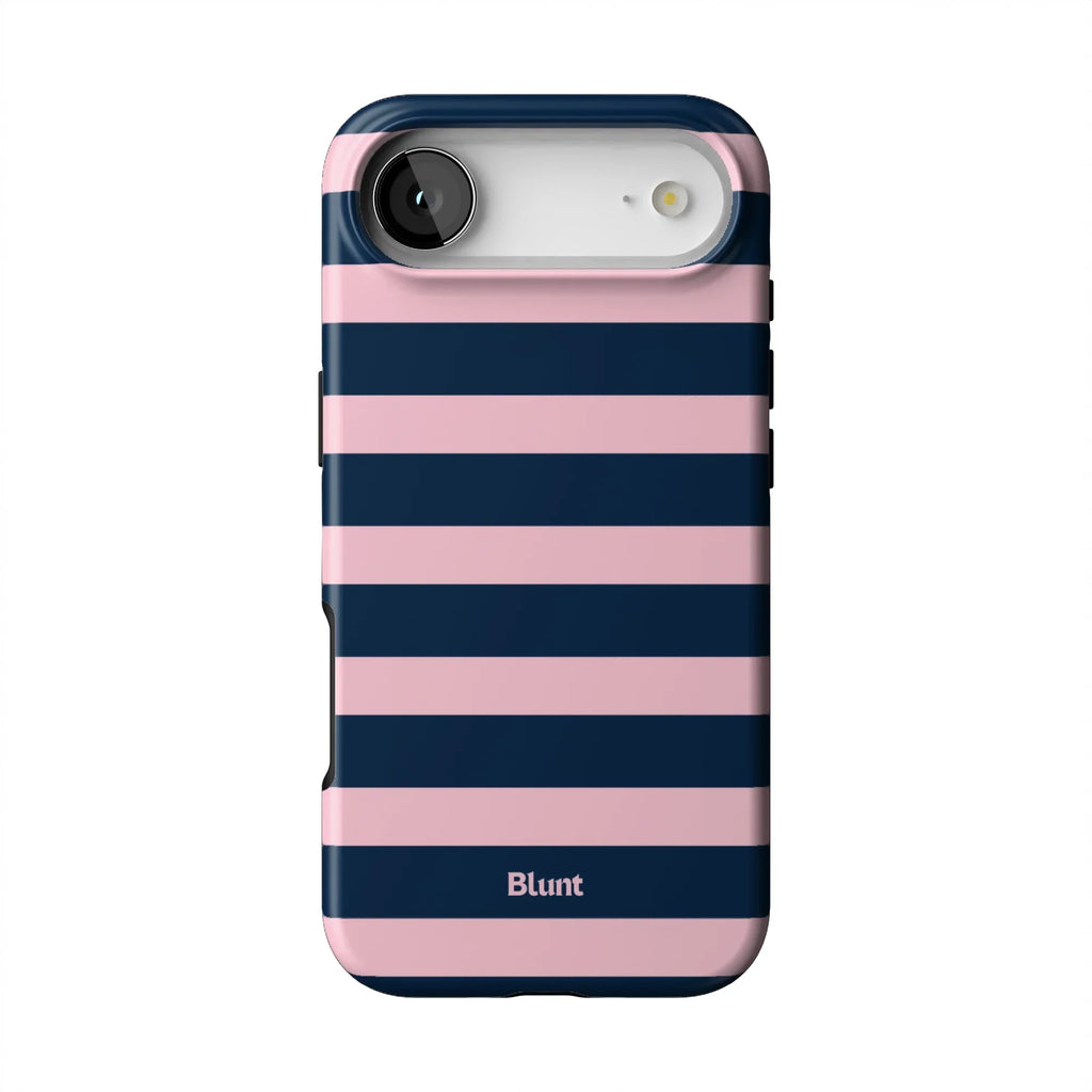 Blueberry Blush Stripe iPhone Case