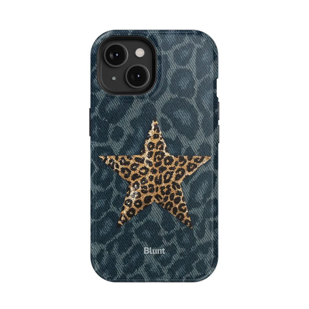 Denim Cheetah iPhone Case