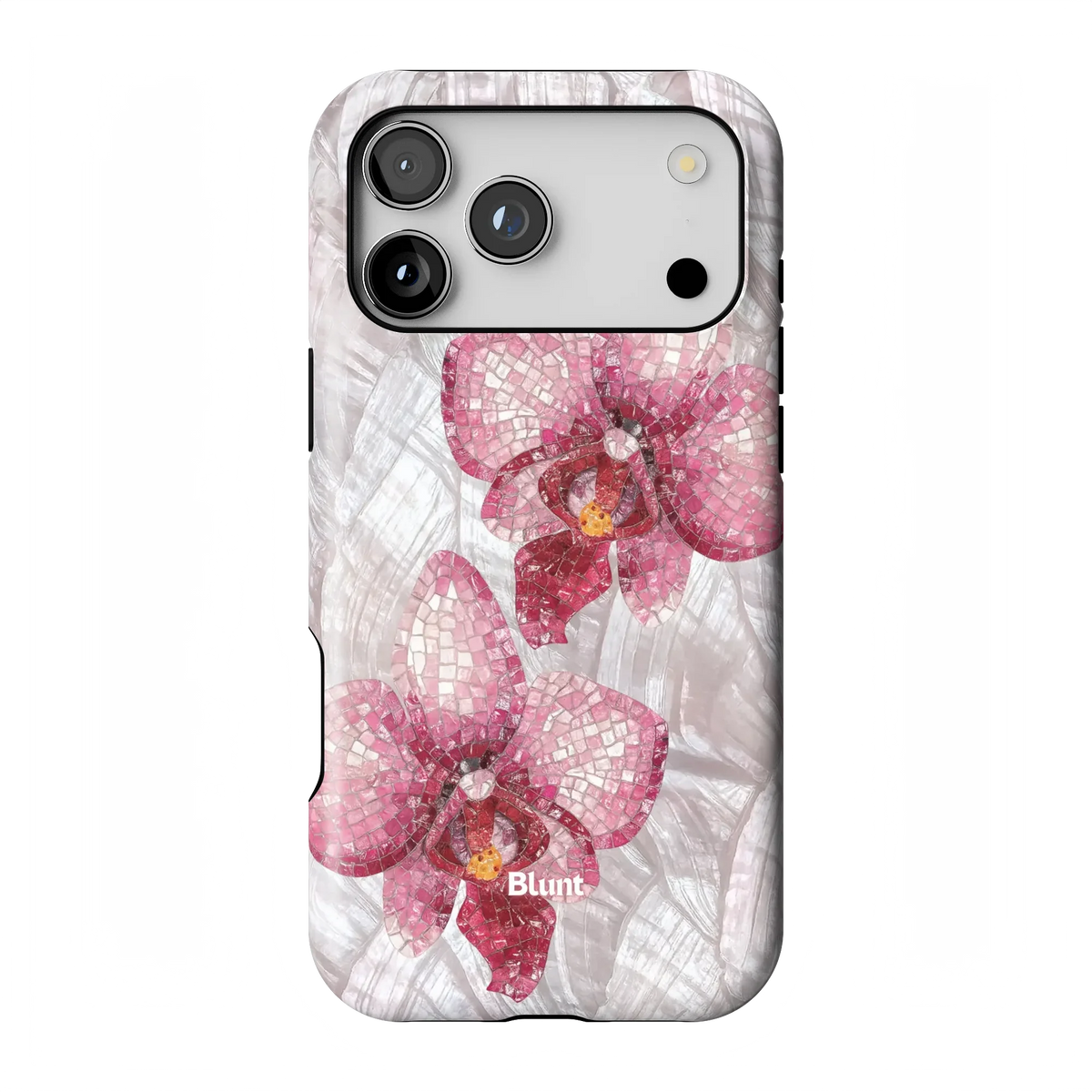 Pink Mosaic Orchids iPhone Case