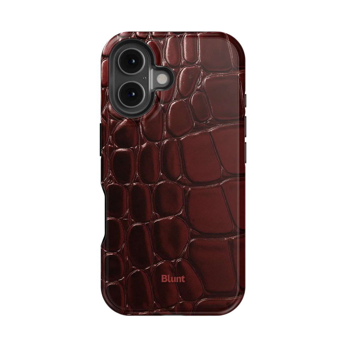 Oxblood Croc iPhone Case