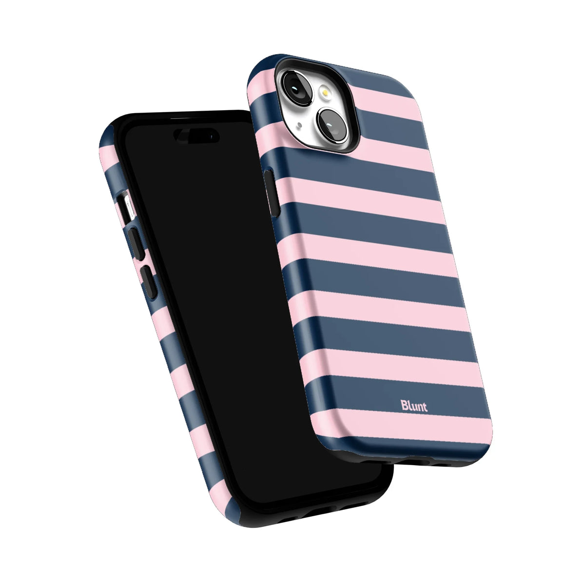 Blueberry Blush Stripe iPhone Case