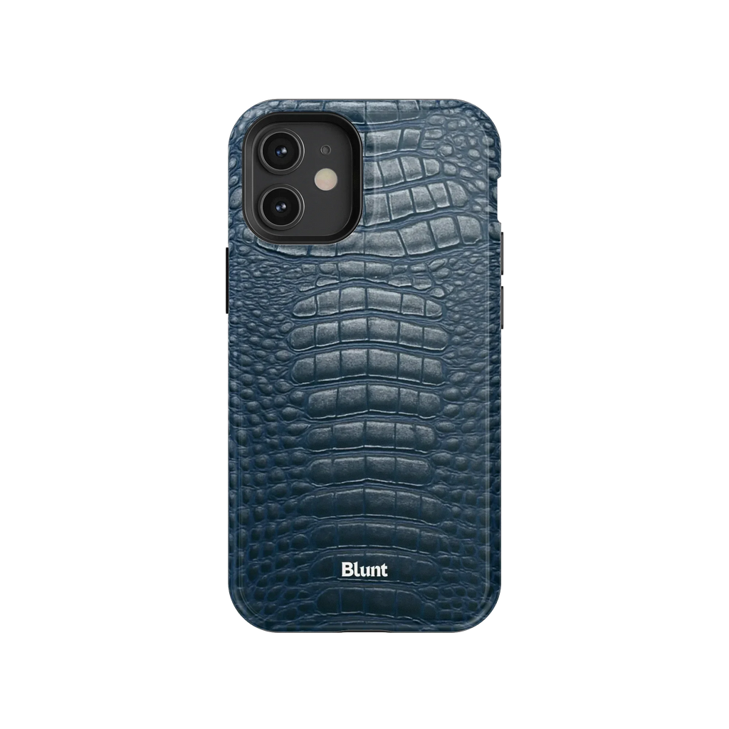 Navy Croc iPhone Case