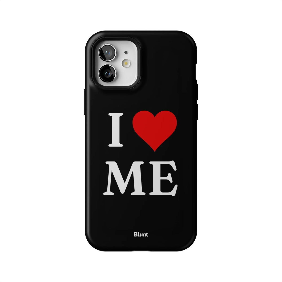 I Love Me in Black iPhone Case