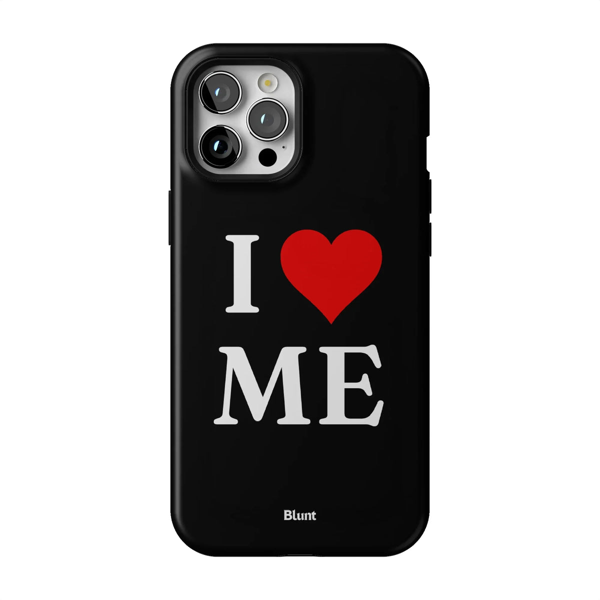 I Love Me in Black iPhone Case