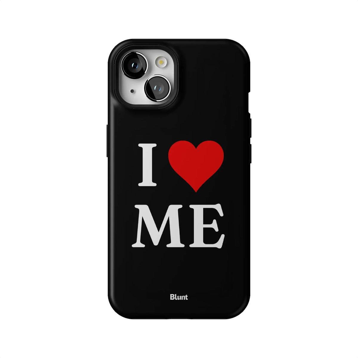 I Love Me in Black iPhone Case
