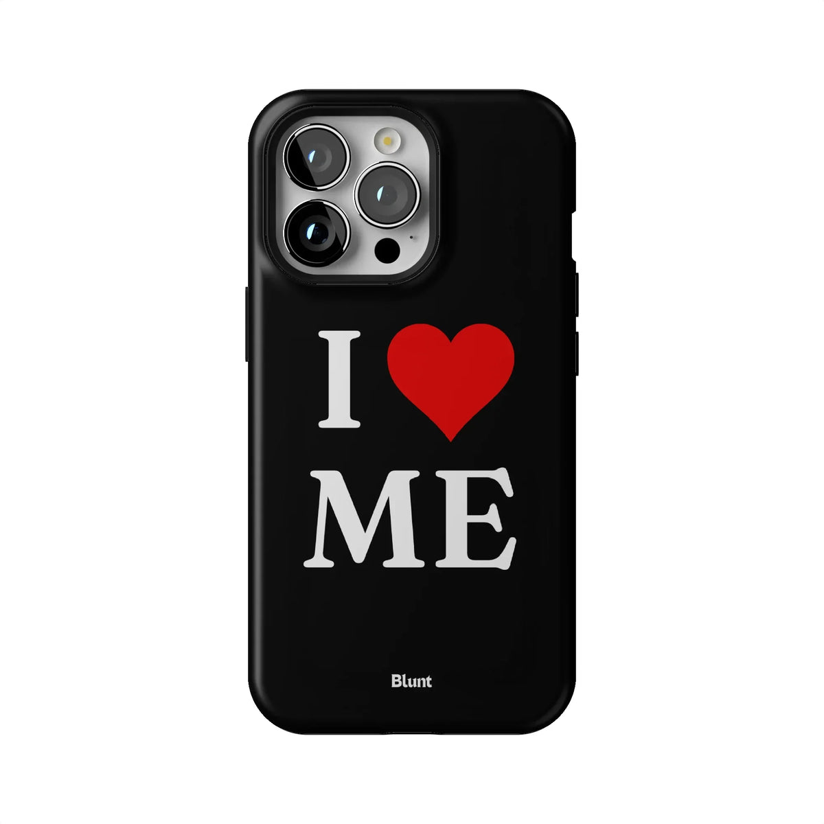 I Love Me in Black iPhone Case