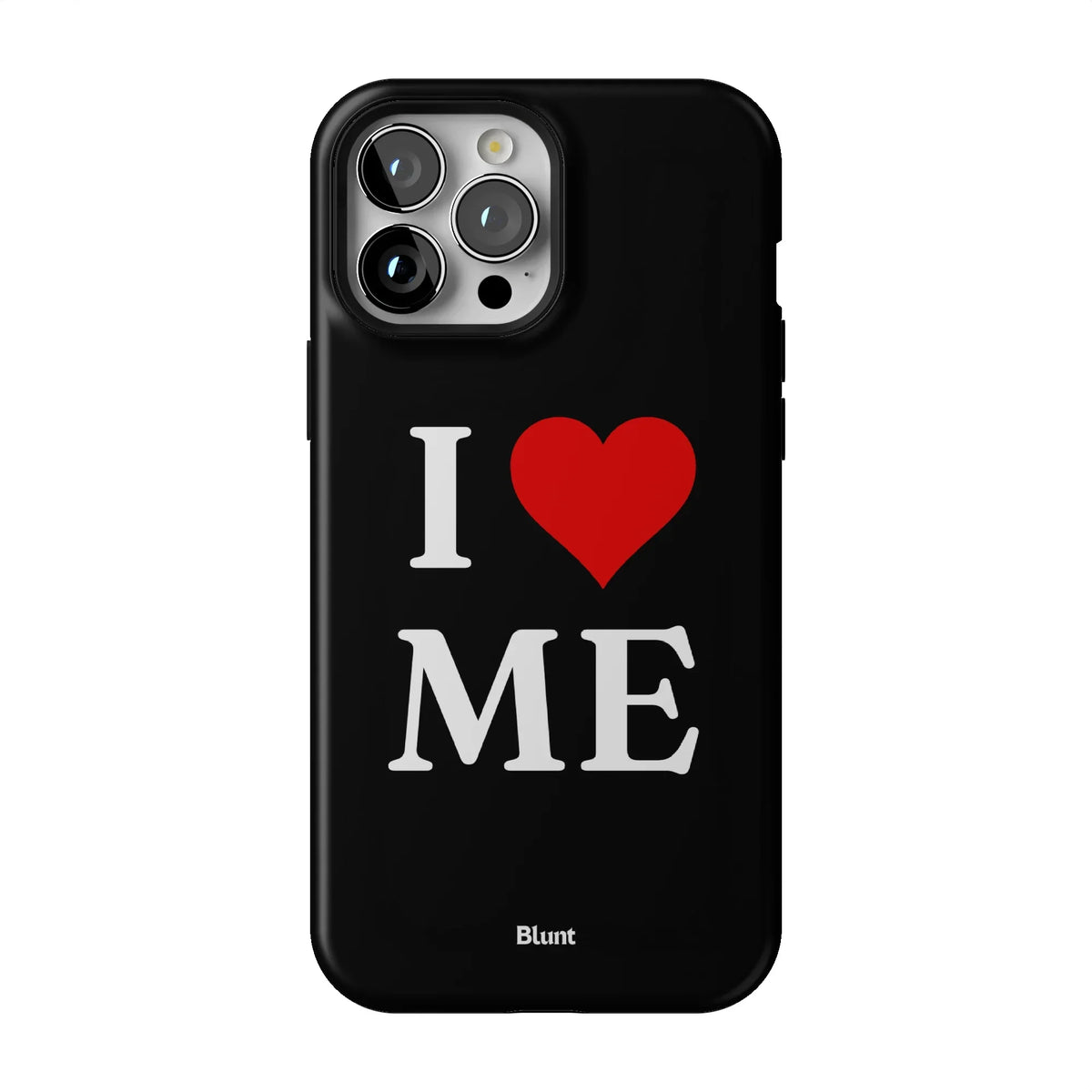 I Love Me in Black iPhone Case