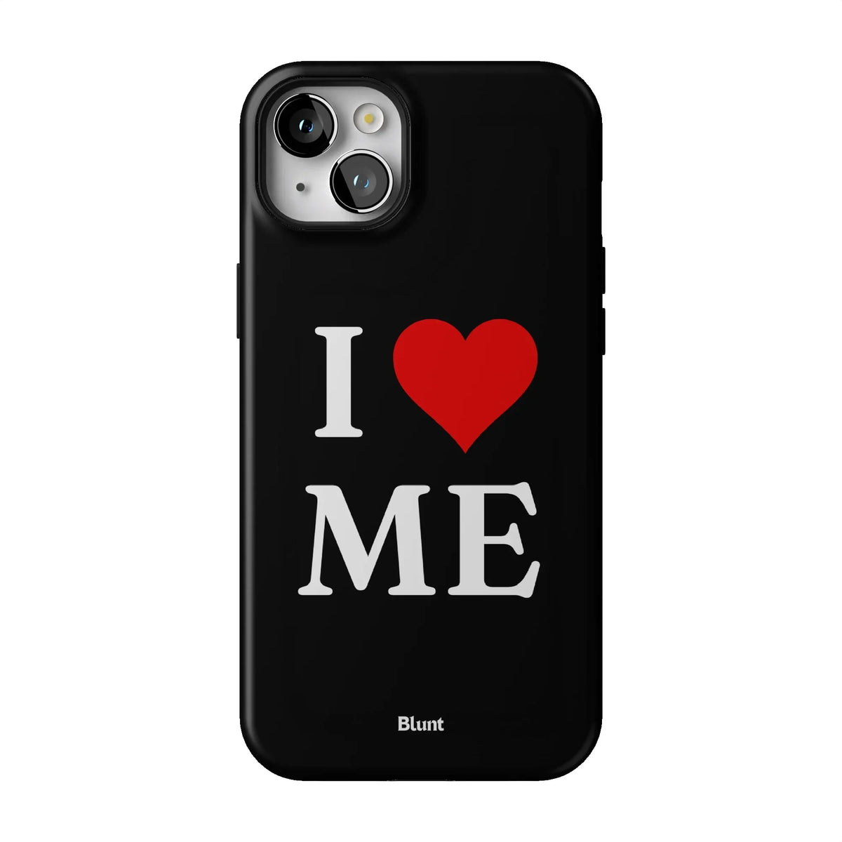 I Love Me in Black iPhone Case