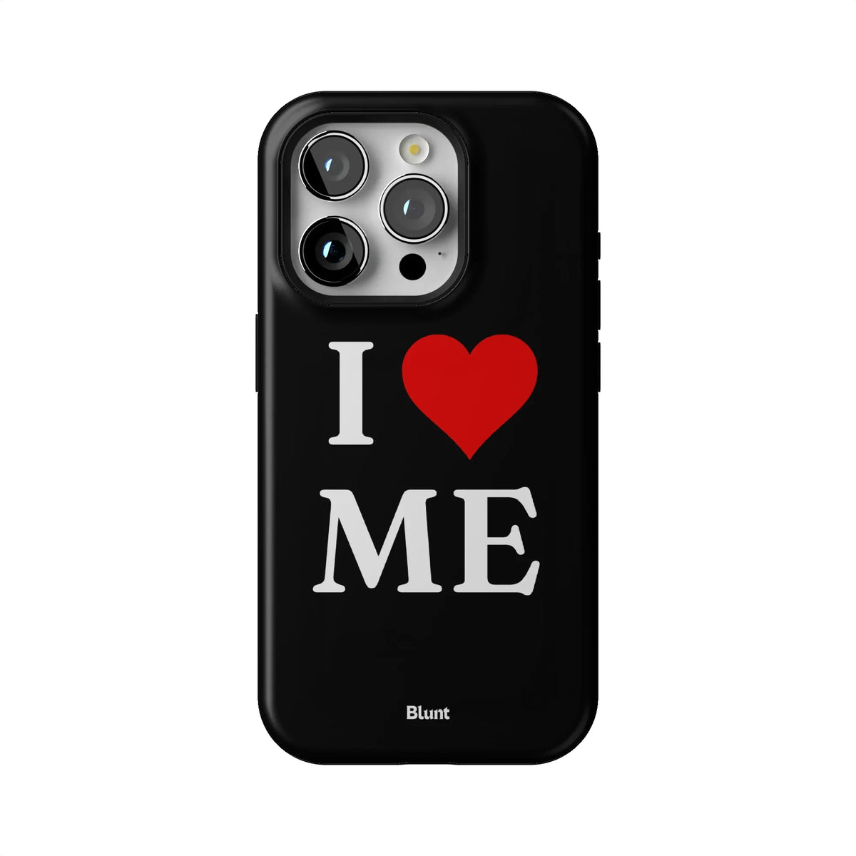 I Love Me in Black iPhone Case