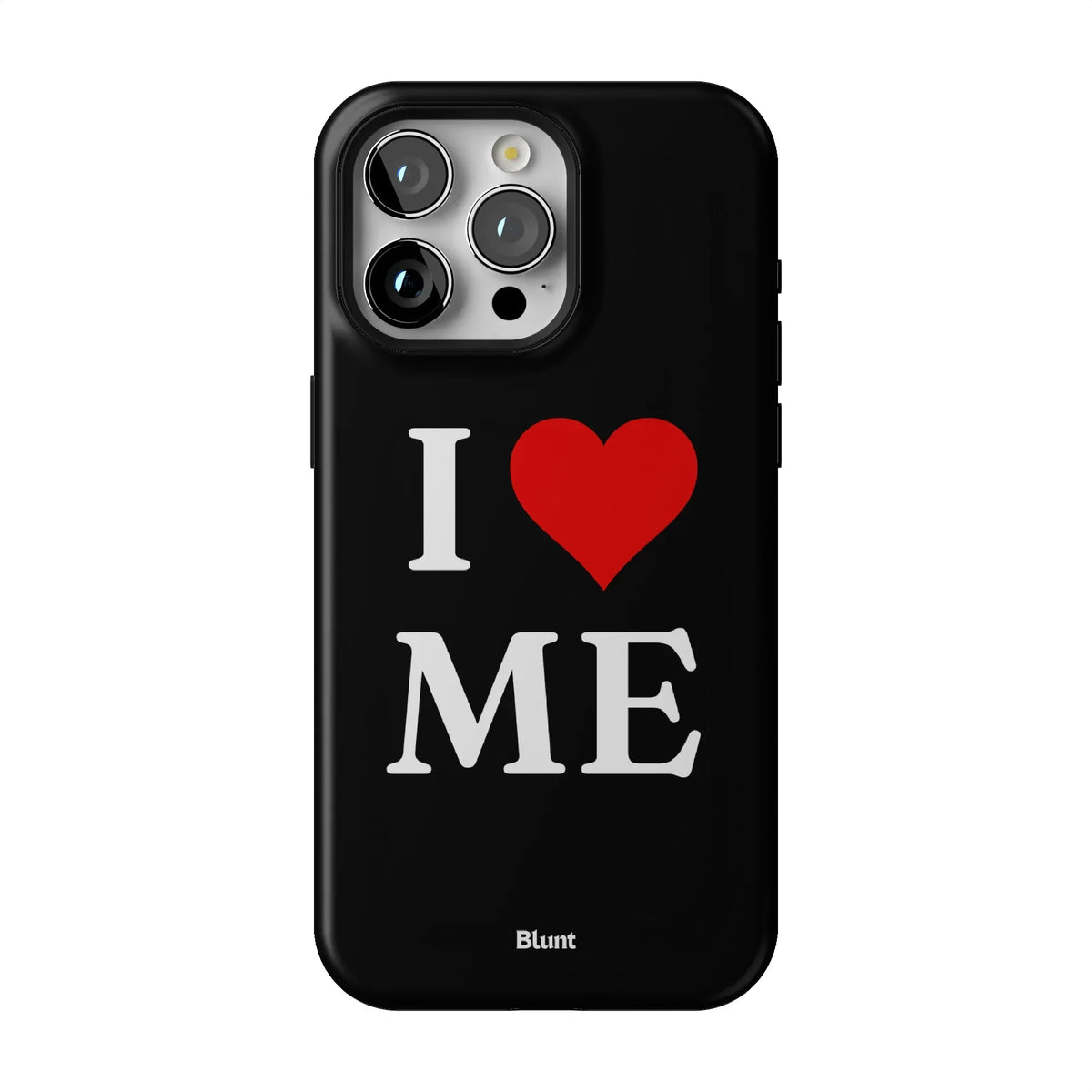 I Love Me in Black iPhone Case