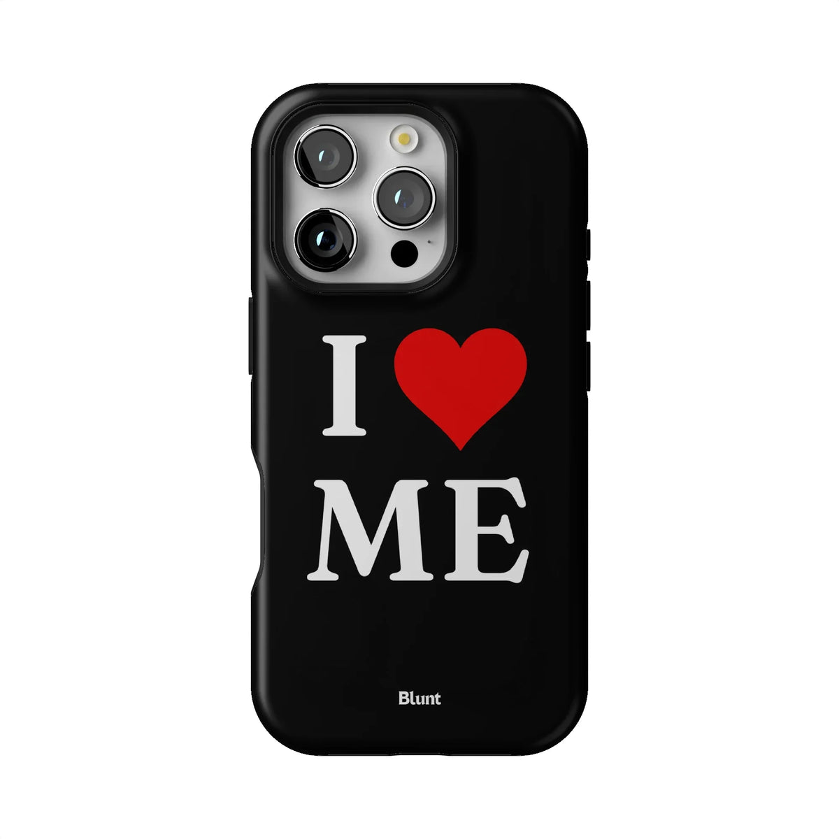 I Love Me in Black iPhone Case