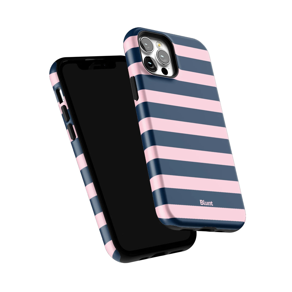 Blueberry Blush Stripe iPhone Case