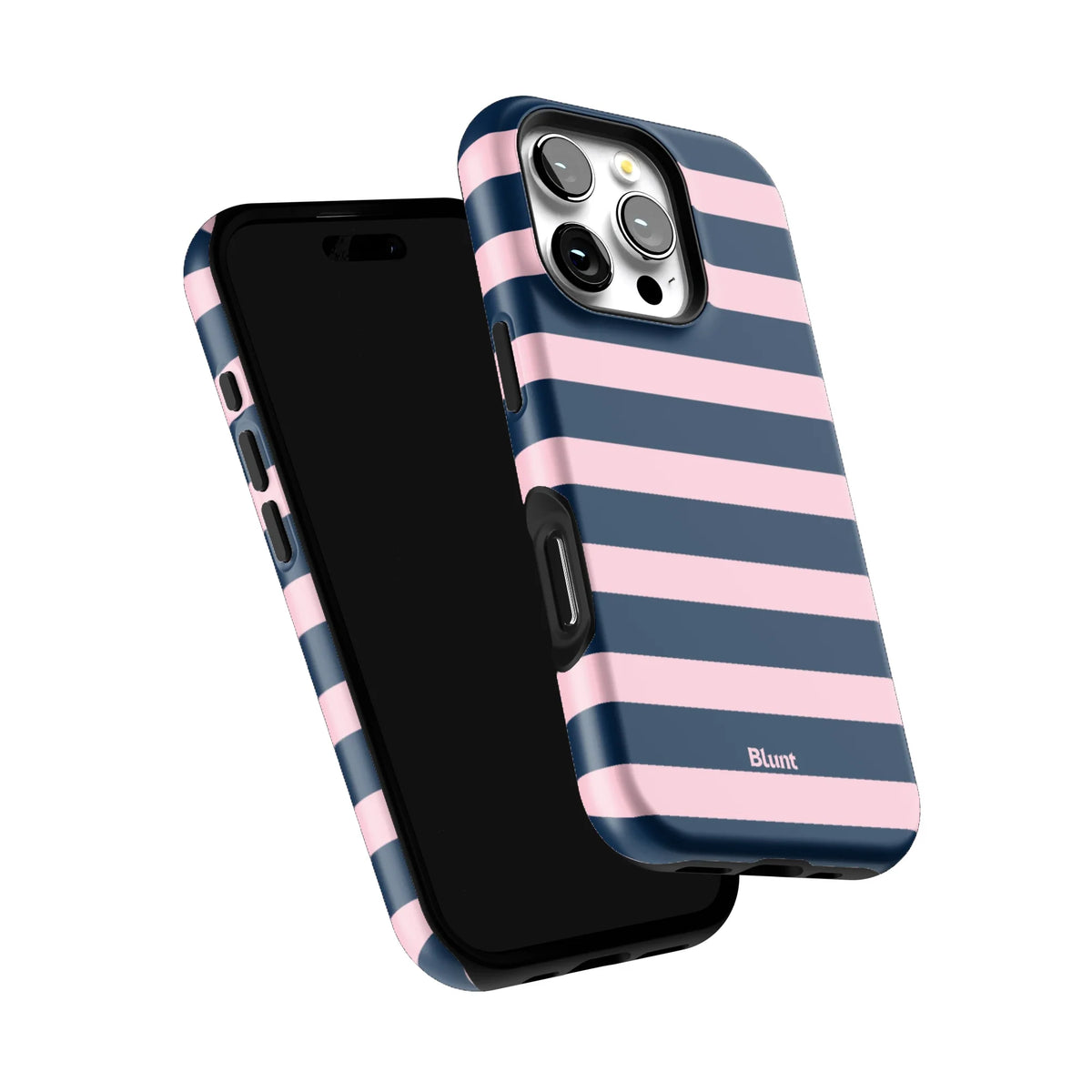 Blueberry Blush Stripe iPhone Case