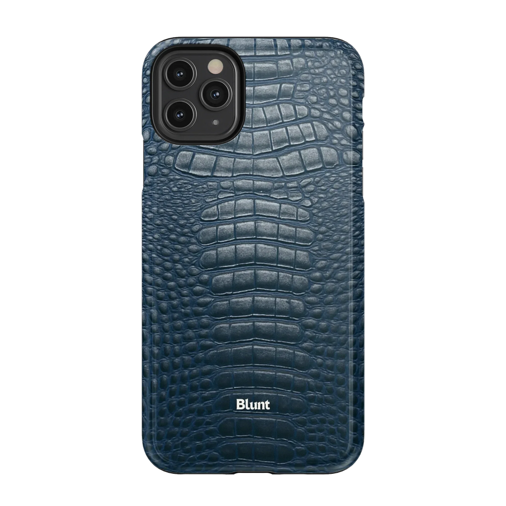 Navy Croc iPhone Case