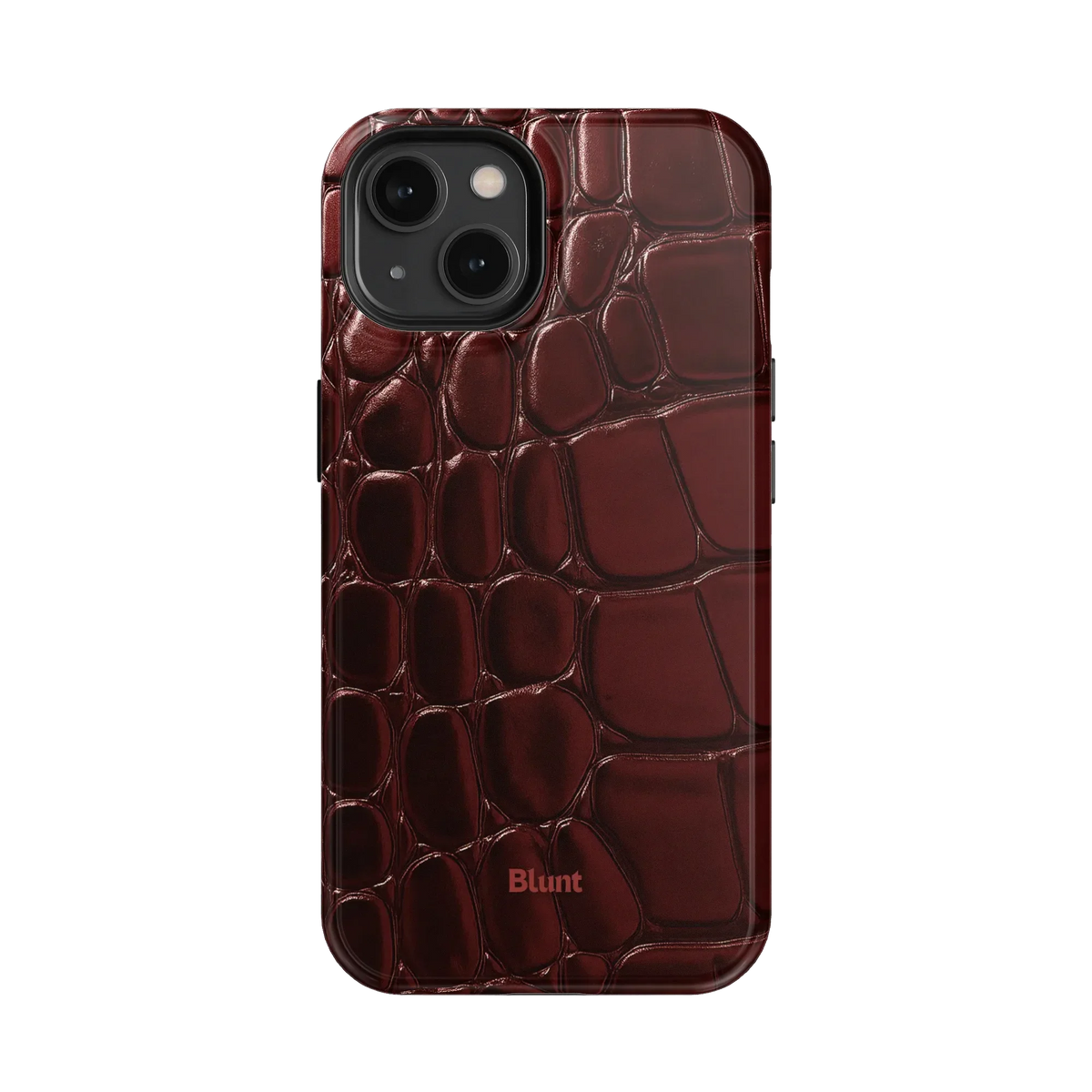 Oxblood Croc iPhone Case
