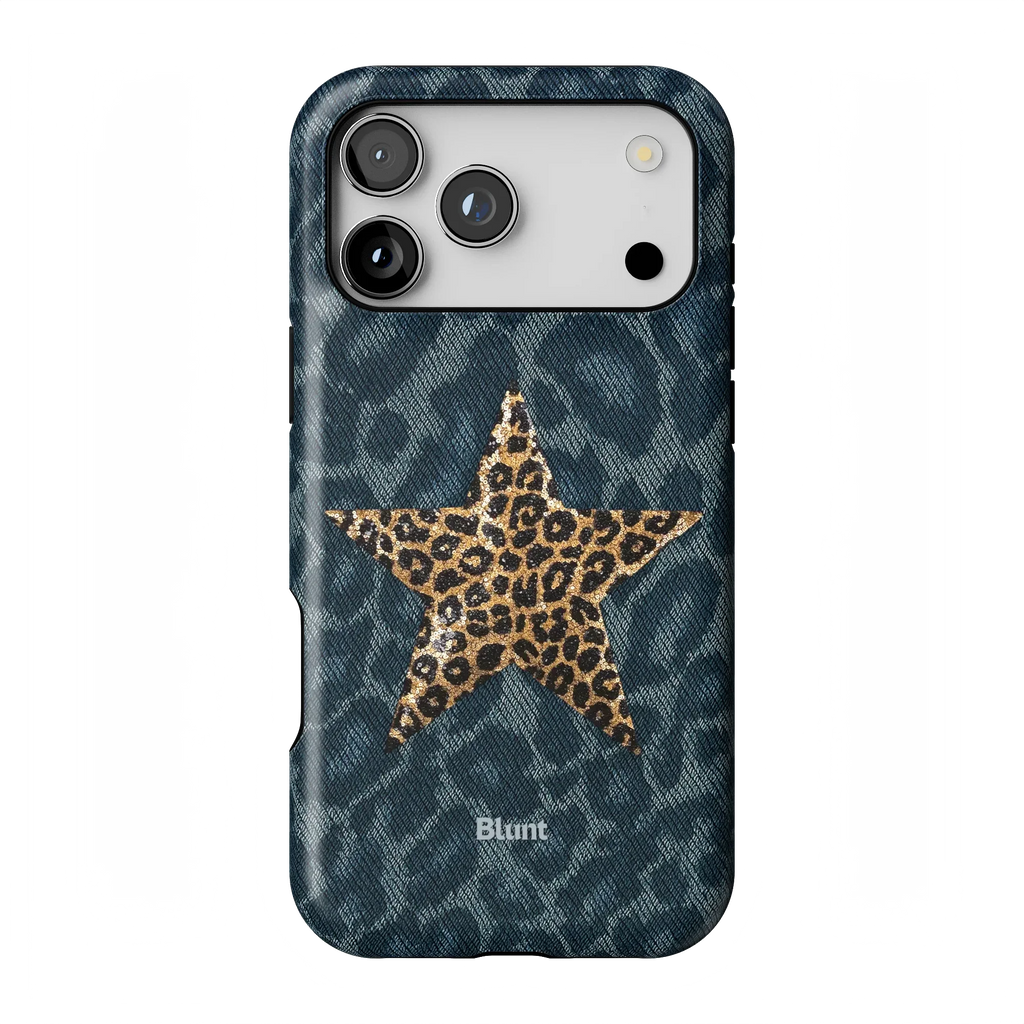 Denim Cheetah iPhone Case