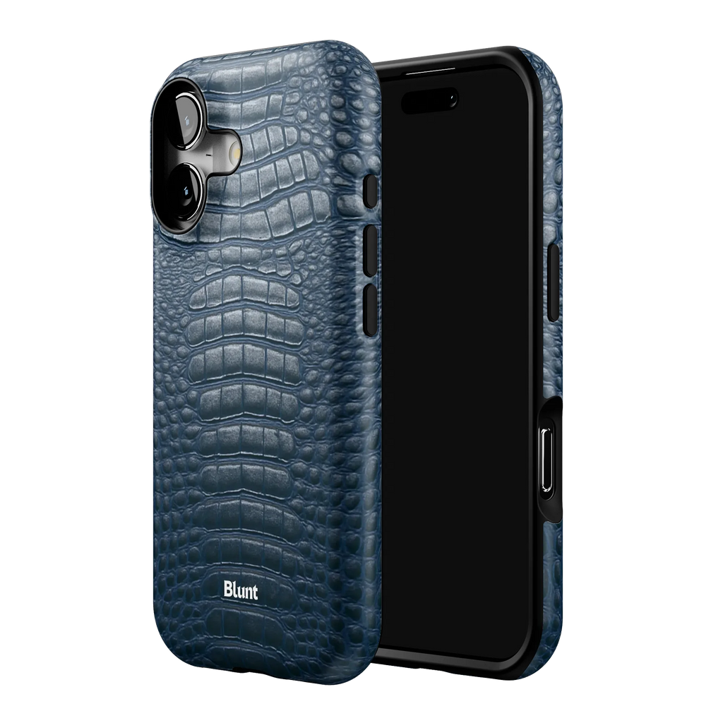 Navy Croc iPhone Case