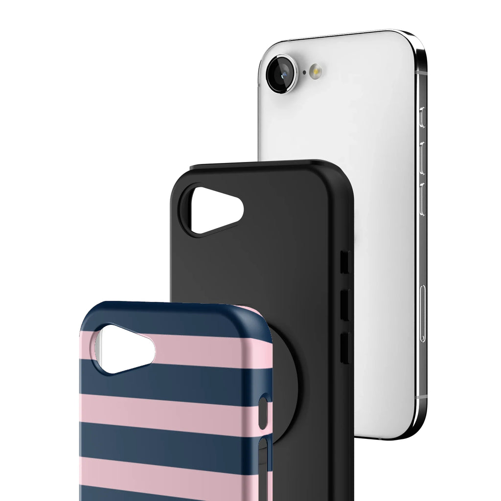 Blueberry Blush Stripe iPhone Case