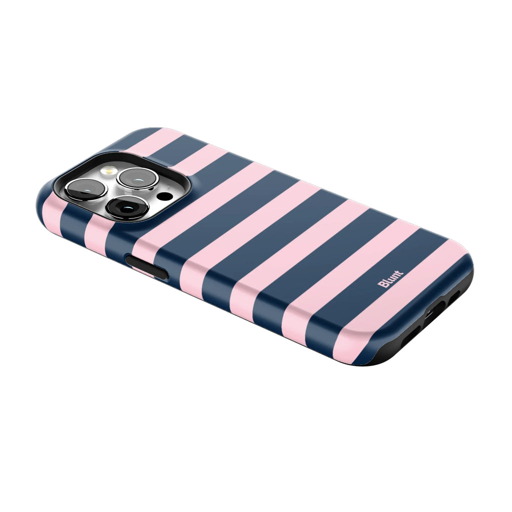 Blueberry Blush Stripe iPhone Case
