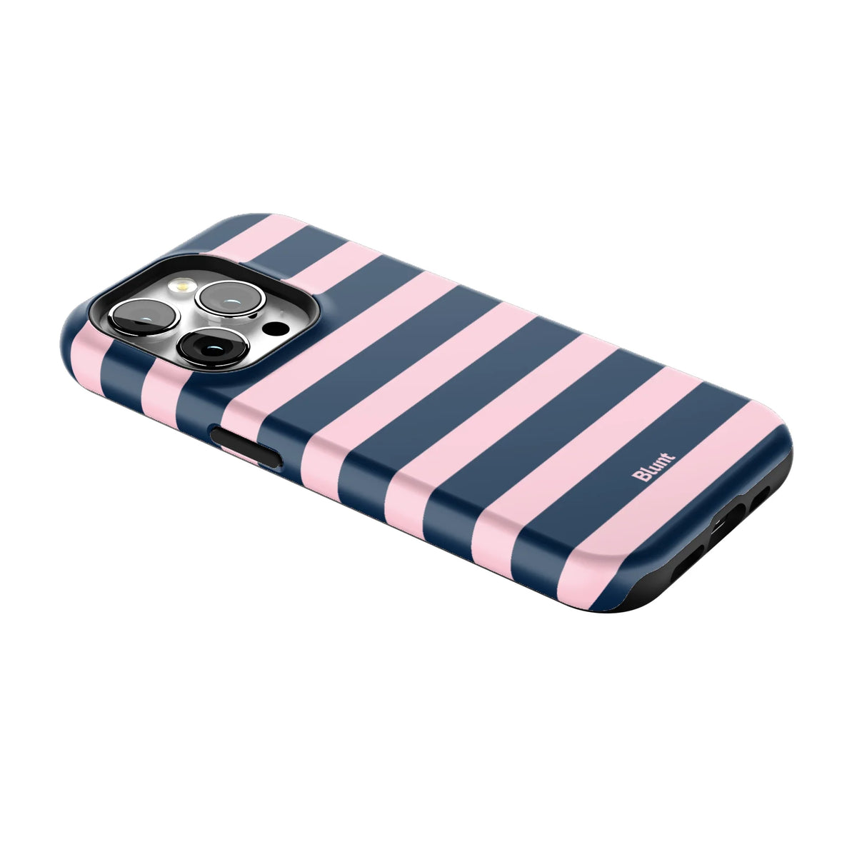 Blueberry Blush Stripe iPhone Case
