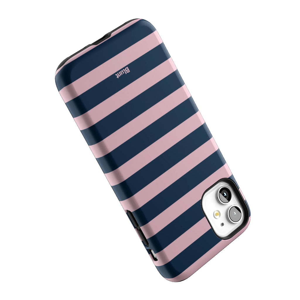 Blueberry Blush Stripe iPhone Case