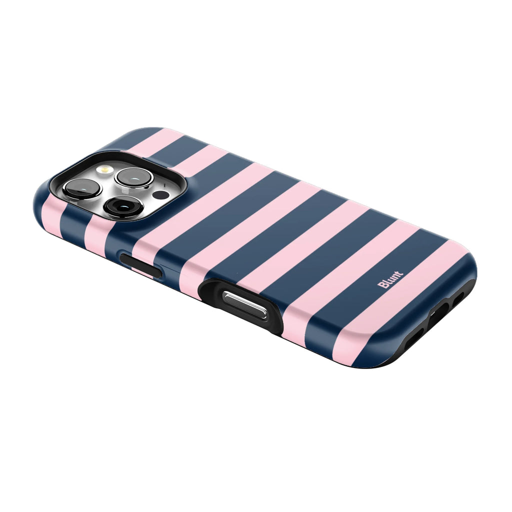Blueberry Blush Stripe iPhone Case