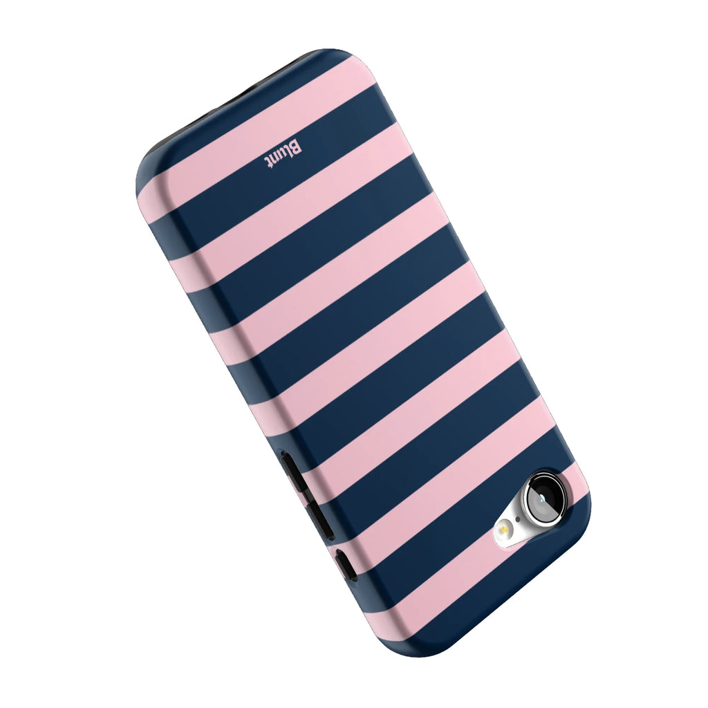 Blueberry Blush Stripe iPhone Case