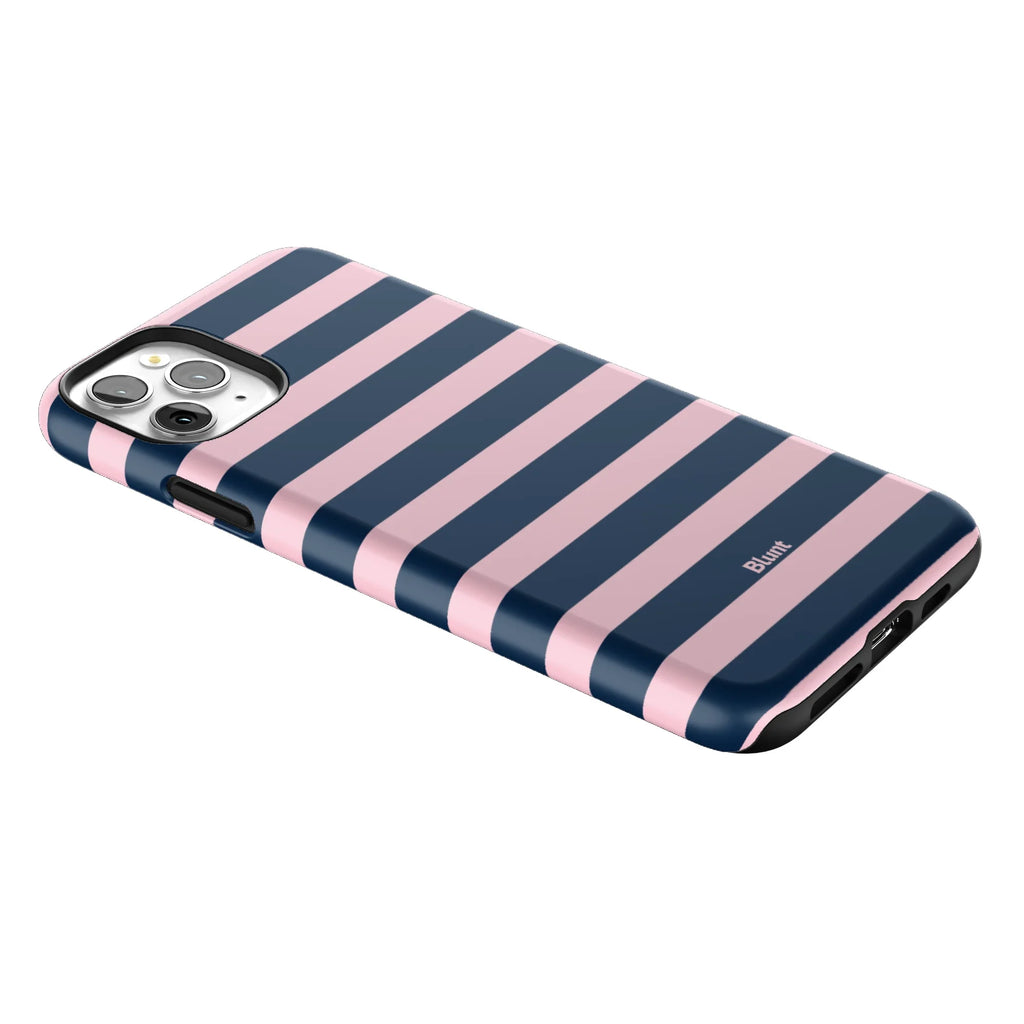 Blueberry Blush Stripe iPhone Case