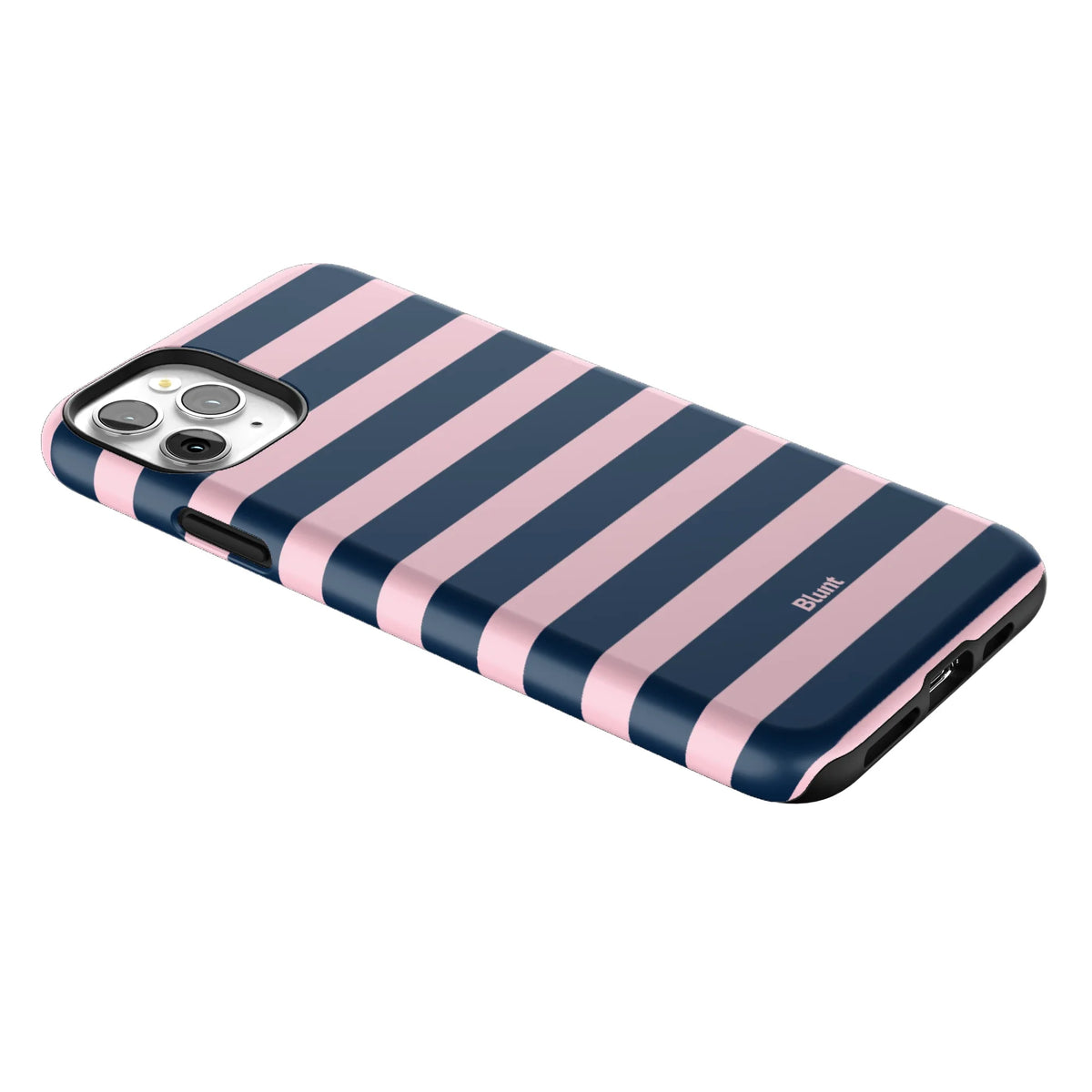 Blueberry Blush Stripe iPhone Case