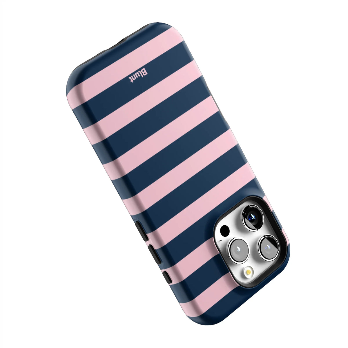 Blueberry Blush Stripe iPhone Case