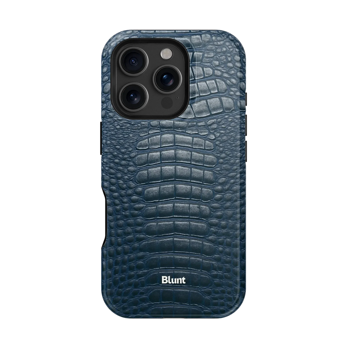 Navy Croc iPhone Case