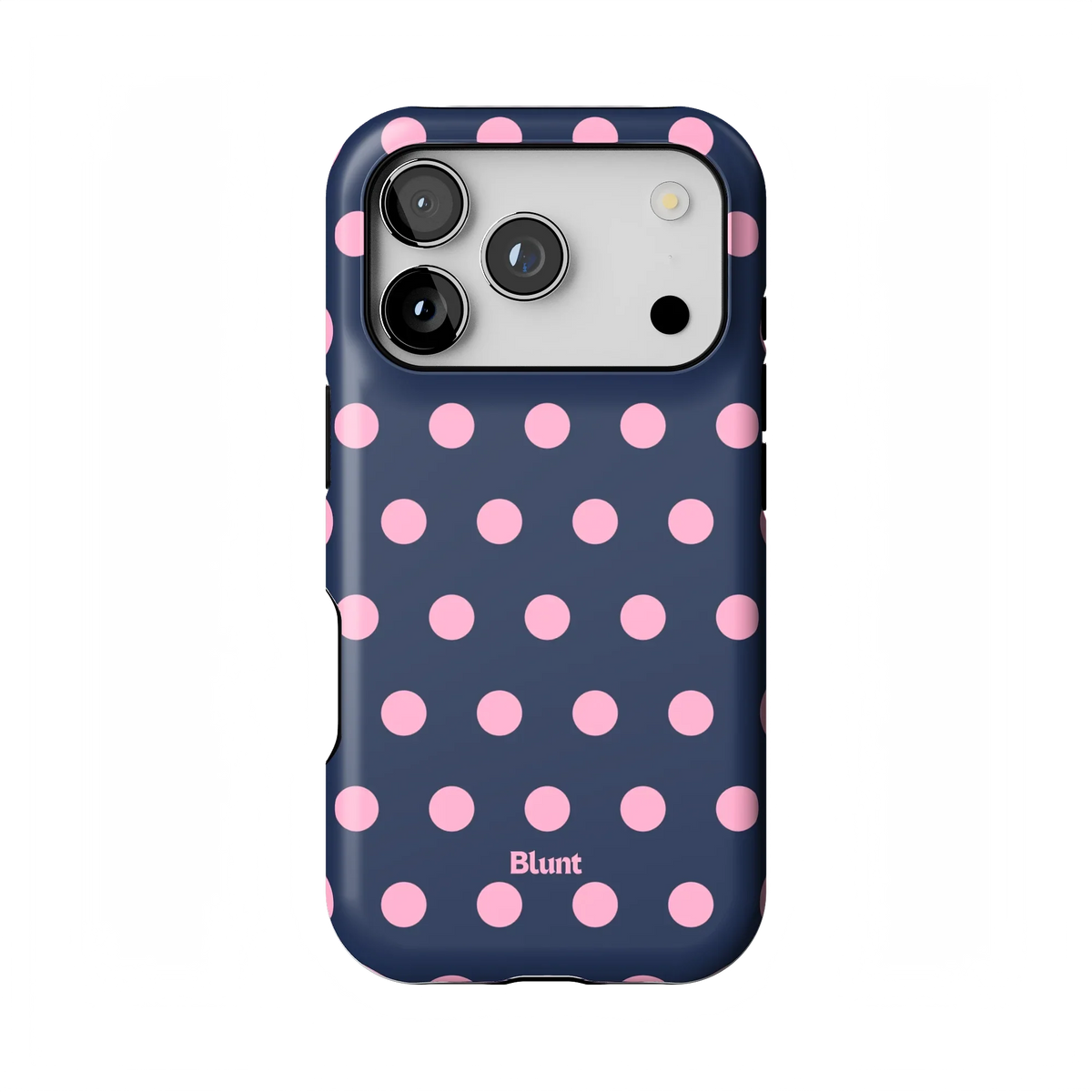 Navy Polka iPhone Case