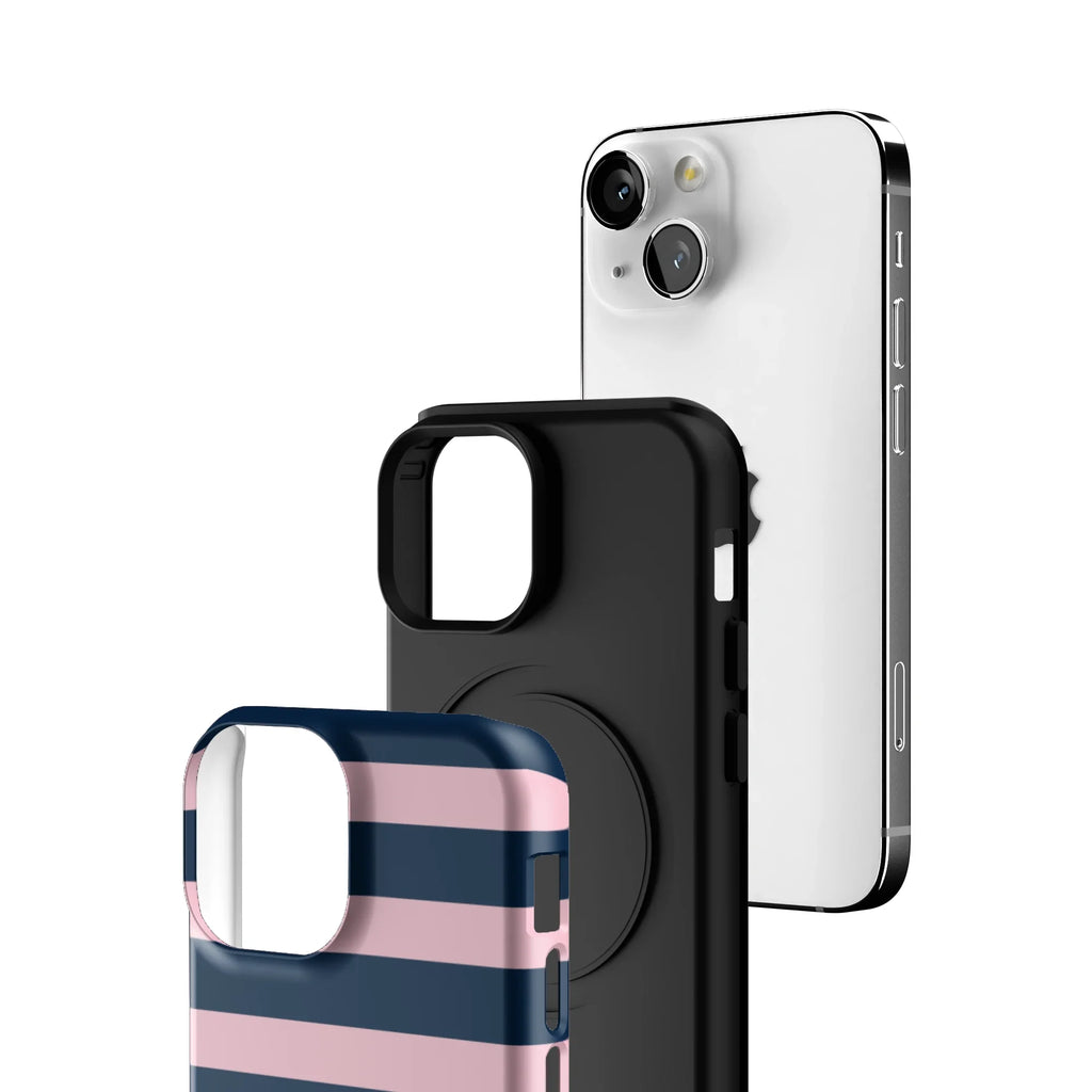 Blueberry Blush Stripe iPhone Case