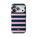 Blueberry Blush Stripe iPhone Case