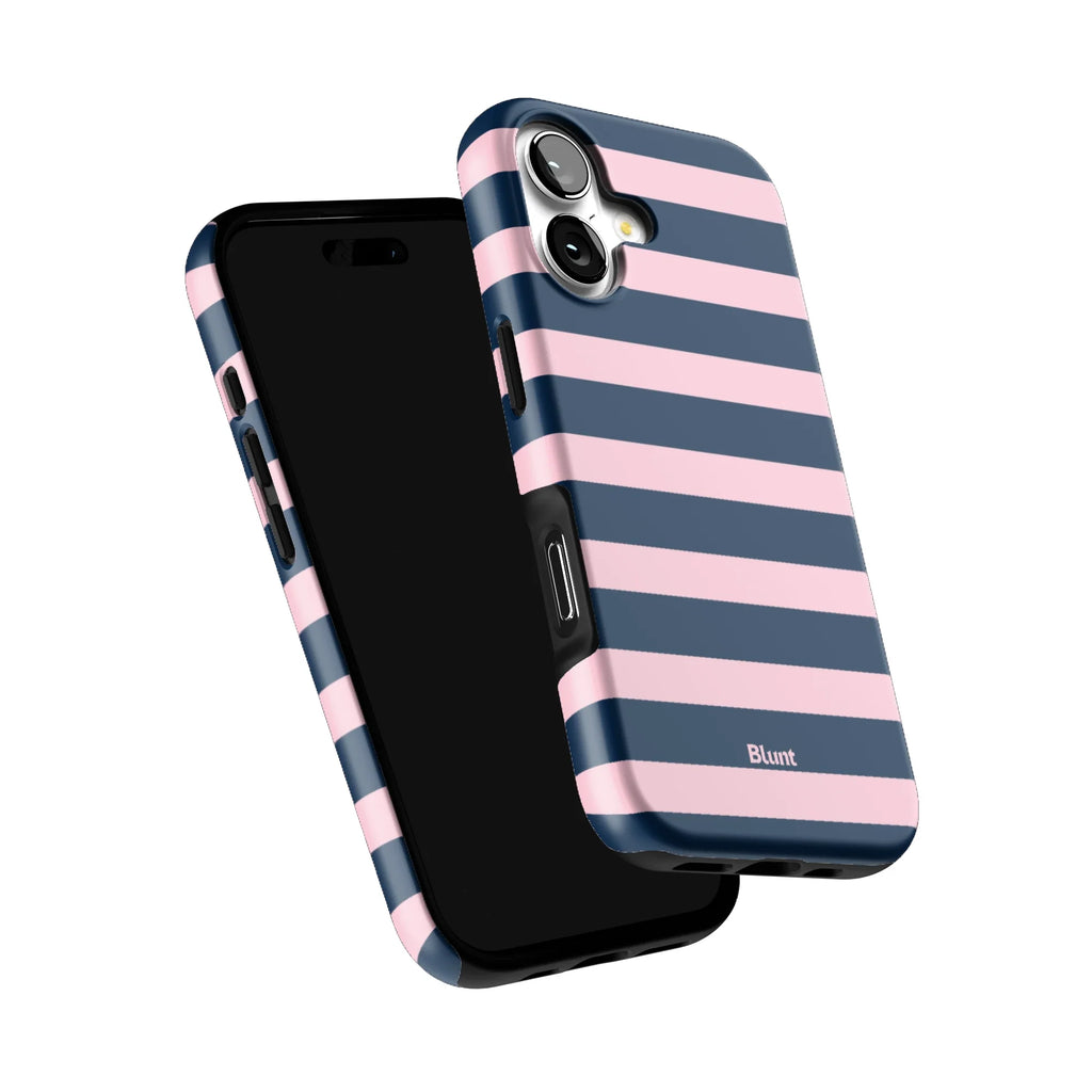 Blueberry Blush Stripe iPhone Case