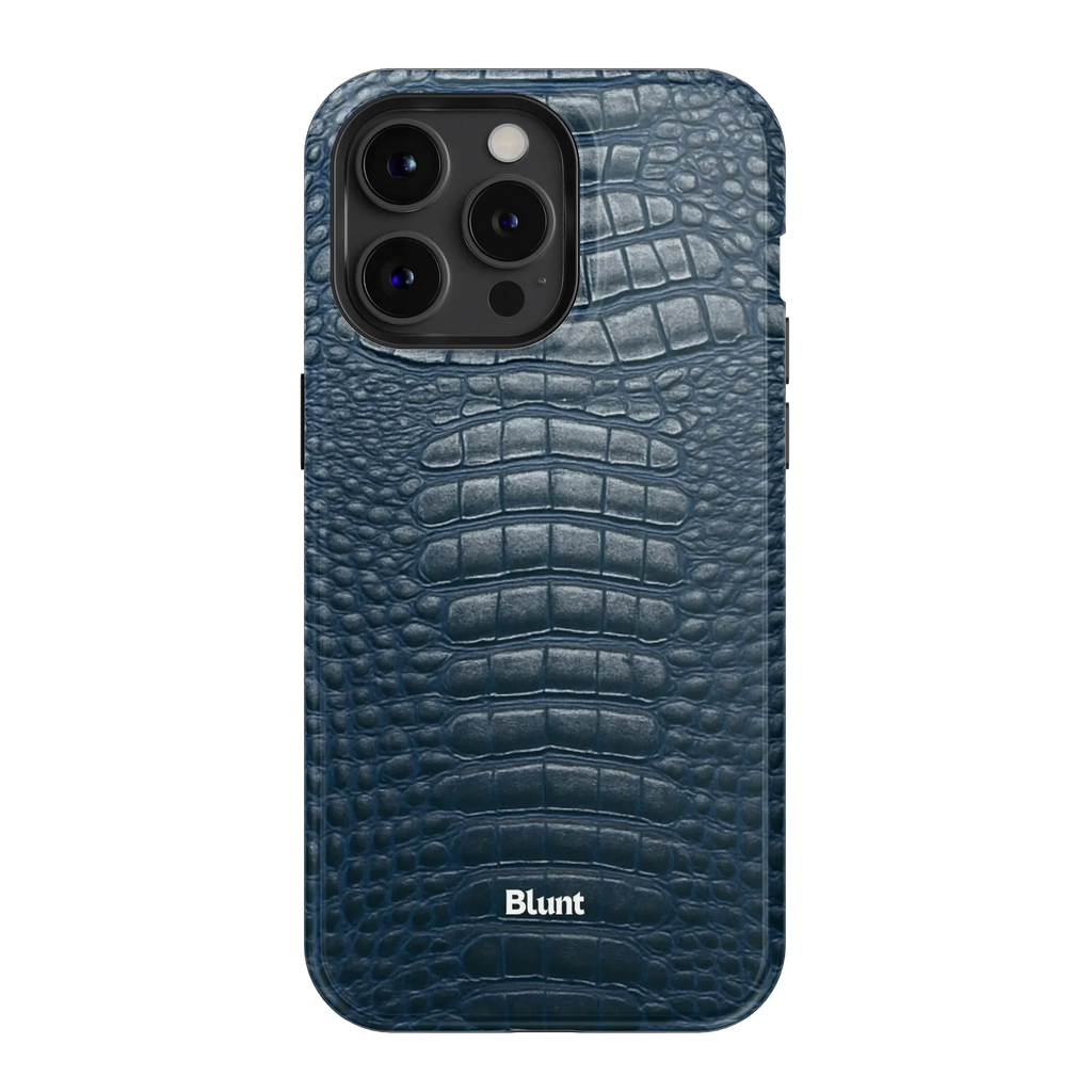 Navy Croc iPhone Case